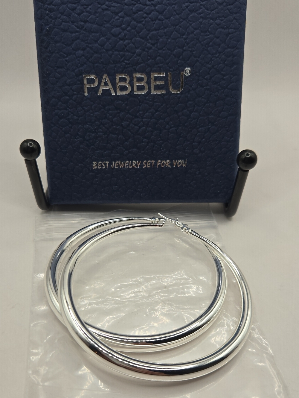 NEW Silver Hoop Earrings - Classic Large Hoop for Women